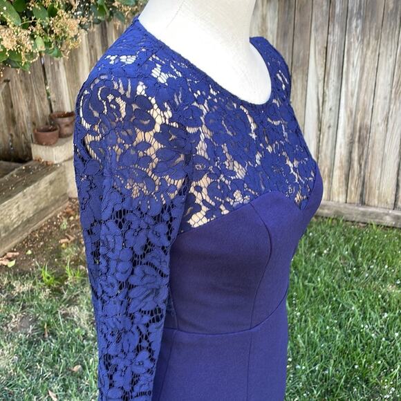 Lulu's Navy Blue Lace Open Back Dress Women's Size Small NWT - Picture 10 of 12